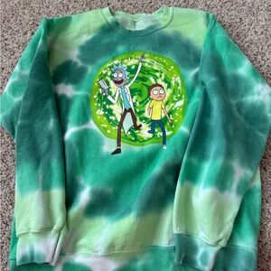 Tie-Dye Rick and Morty Pullover
